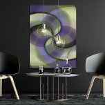 Affiche Hip Abstrait demi-cercles Wavy Mosaic Art Motif<br><div class="desc">Beau violet contemporain, noir, violet, vert menthe pastel, et cercles géométriques en spirale de couleur jaune pâle mosaïque motif de fleur abstrait. Design minimaliste élégant, élégant et éclectique pour le hip-hop artistique, style rétro vintage ou abstrait amateur de motifs géométriques numériques. Associez ce design à vos couleurs de décoration intérieure...</div>