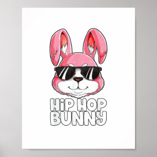 Affiche Hip hop Bunny Garçons de Pâques Filles Enfants Hom
