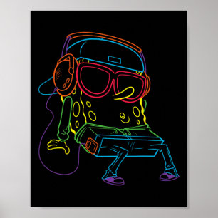 Affiche Hip hop des carrés