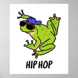 Affiche Hip hop Funny Hopping Frog Pun