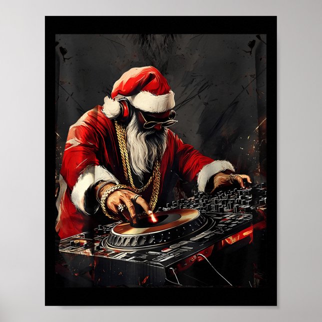 Affiche Hip hop Père Noël Dj Noël (Devant)
