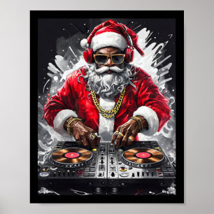 Affiche Hip hop Père Noël Dj Noël
