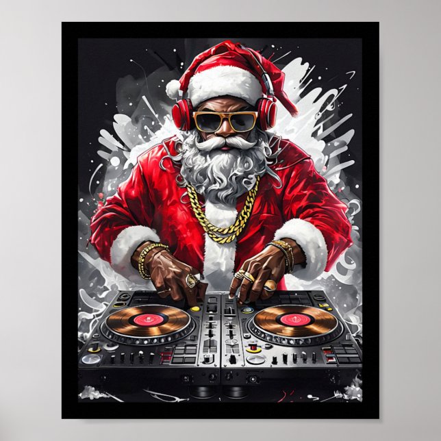 Affiche Hip hop Père Noël Dj Noël (Devant)