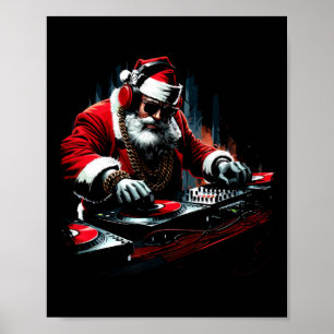 Affiche Hip hop Père Noël Dj Noël 1