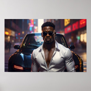 Affiche Hip Hop - Star du Rap Américain - 