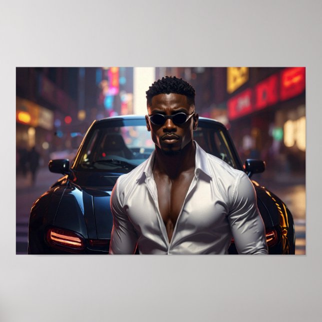 Affiche Hip Hop - Star du Rap Américain -  (Devant)