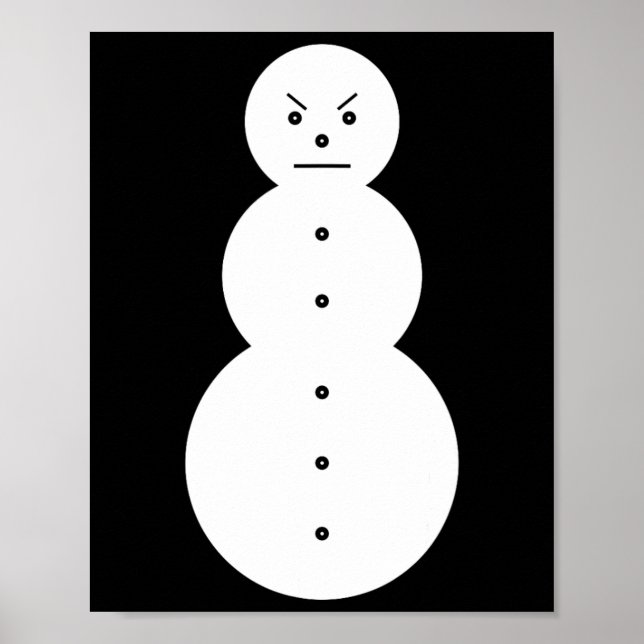 Affiche Hiphop Angry Snowman Noël (Devant)