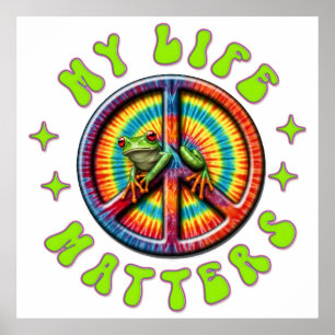 Affiche Hippie Amour Paix La Vie Compte Personnalisé
