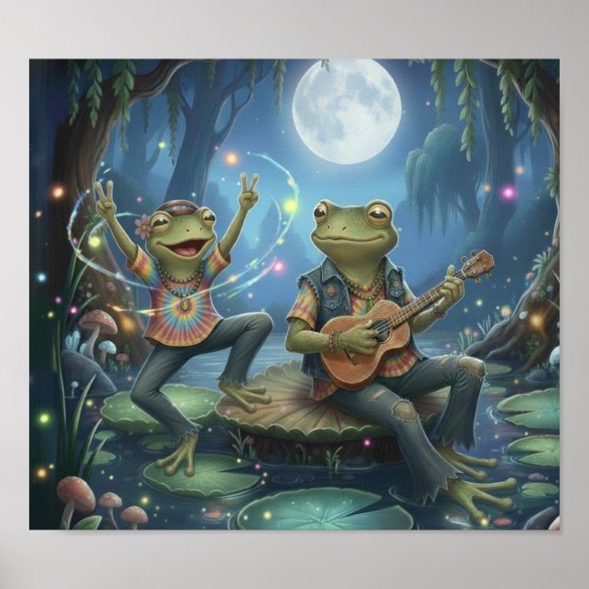 Affiche HippieFrogMusician2 (Devant)