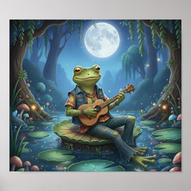 Affiche HippieFrogMusicien (Devant)