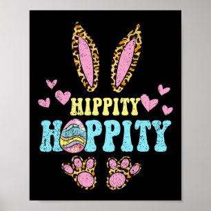 Affiche Hippity Hoppity Easter Bunny Egg chasse Rabbit Sp