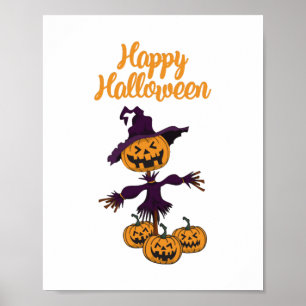 Affiche Hippo de vacances Halloween sorcière Hippo Hippo
