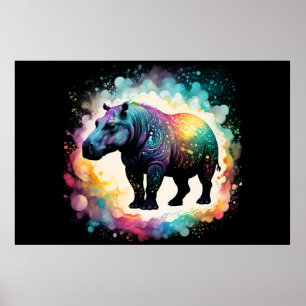 Affiche Hippo Spectral : Un Voyage Holographique
