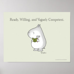 Affiche Hippo Vaguely Competent par Sandra Boynton