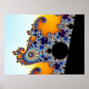 Affiche Hippocampe réglé de fractale de Mandelbrot