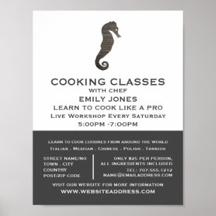 Affiche Hippocampe Rustique, Fruits de mer, Classes de Cui