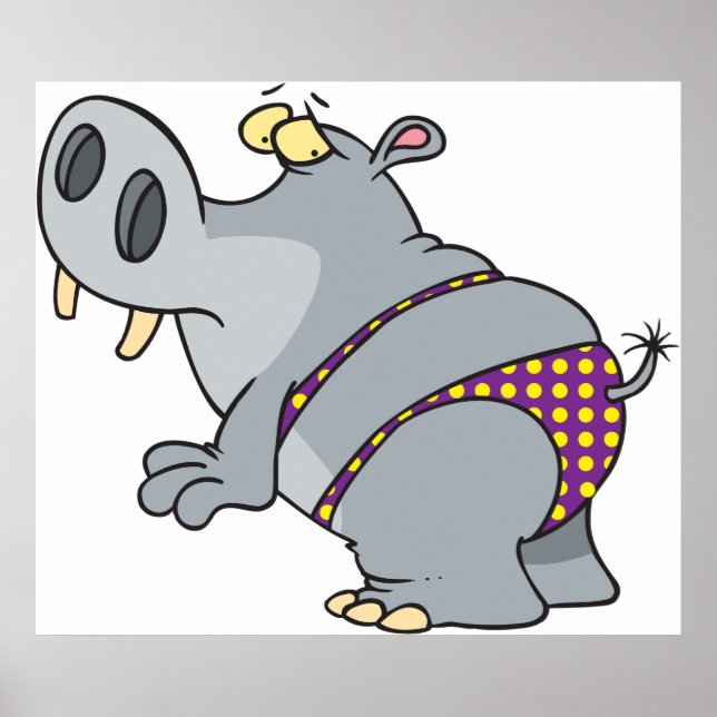 Affiche Hippopotame En Bikini (Devant)