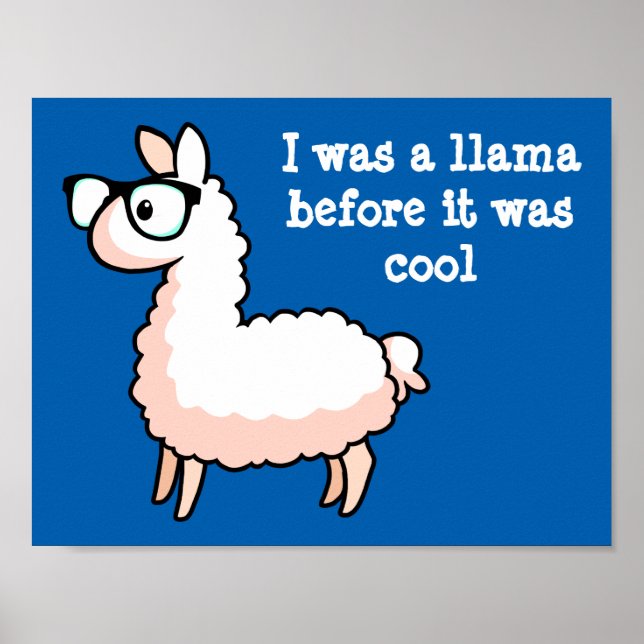 Affiche Hipster Llama (Devant)