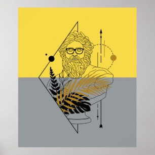 Affiche Hipster Olympic God Colorblock
