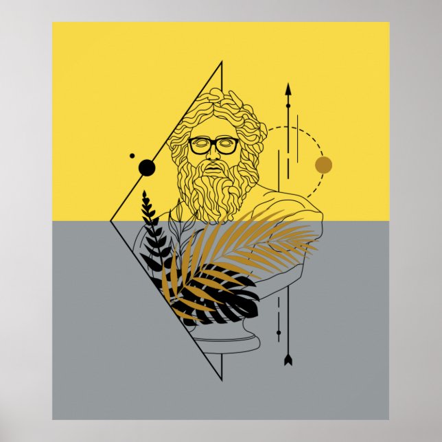 Affiche Hipster Olympic God Colorblock (Devant)