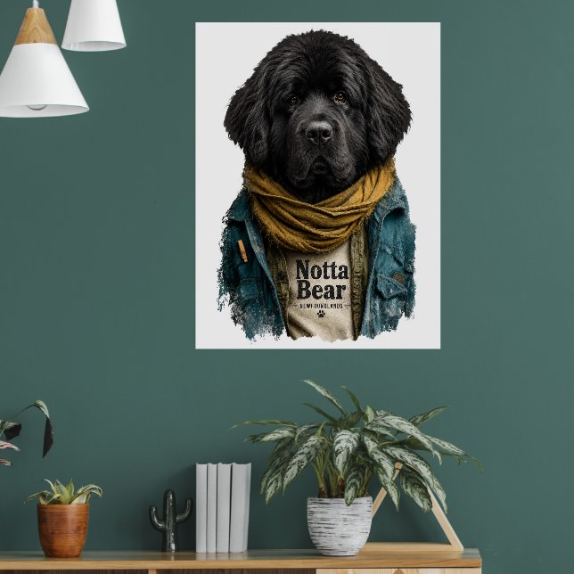 Affiche Hipster Urbain Newf – Style Notta Bear (Salon 1)
