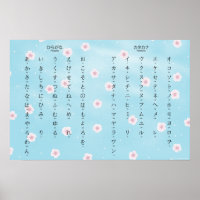 Hiragana Katakana Japonais Sakura Blossoms