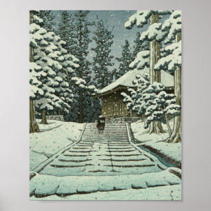 Affiche Hiraizumi Hall of the Golden Hue - Hasui Kawase