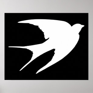 Affiche Hirondelle à la grange