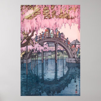 Affiche Hiroshi Yoshida – Pont Kameido (1927)