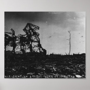 Affiche Hiroshima 2ème guerre mondiale après la bombe atom