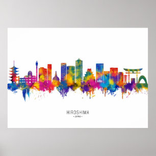 Affiche Hiroshima Japan Skyline