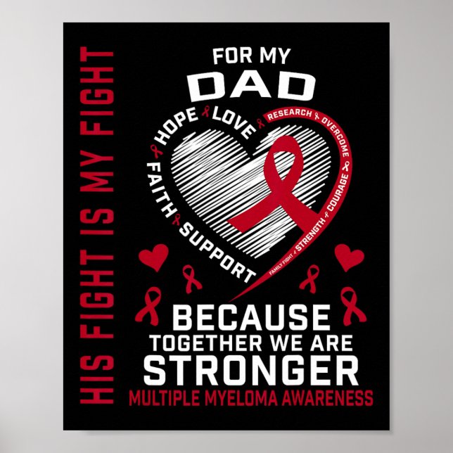 Affiche His Fight Is My Fight Dad Multiple Myeloma Awarene (Devant)