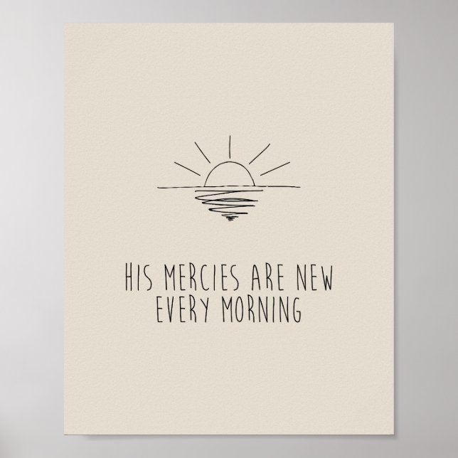Affiche His Mercies Are New Every Morning (Devant)