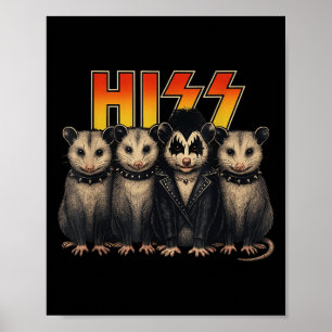 Affiche Hiss Possum Rock Band Costume Halloween Party Port