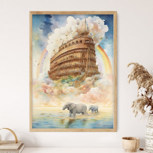 Affiche Histoire biblique Art L'Histoire de l'Arche de N