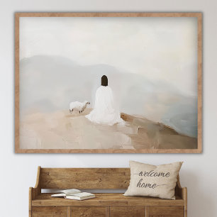 Affiche Histoire biblique sur la brebis perdue Jésus et le