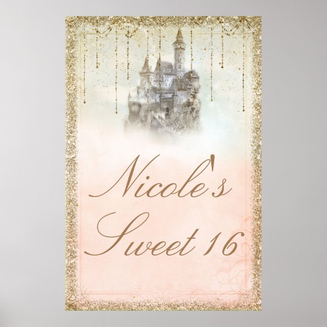 Affiche Histoire de conte de fées Princesse Château Paille (Devant)