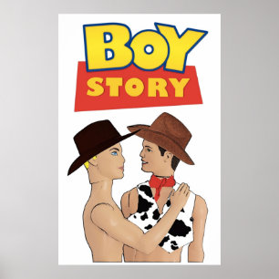 Affiche Histoire de garçon Amusant Gay Intérêt LGBT Design