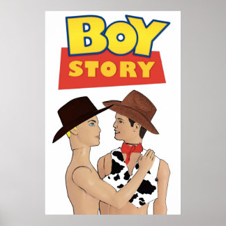 Affiche Histoire de garçon Amusant Gay Intérêt LGBT Design