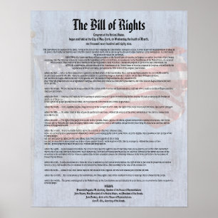 Affiche Histoire de la Constitution américaine, Bill des d
