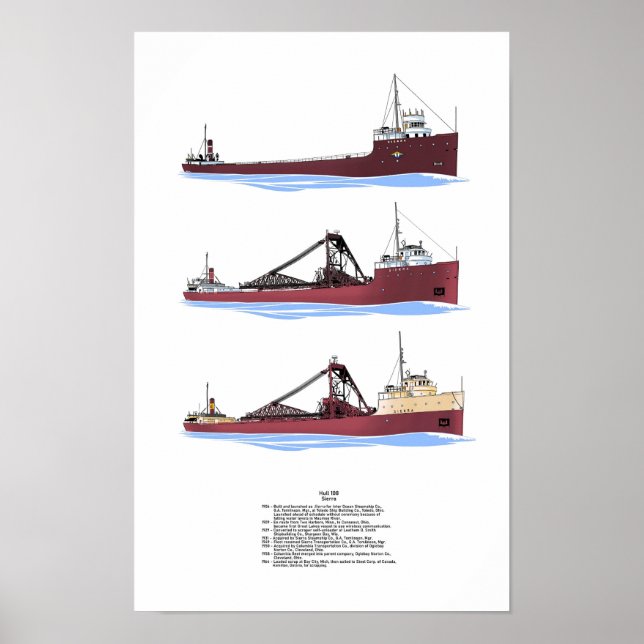 Affiche Histoire de la Sierra de fret des Grands Lacs (Devant)
