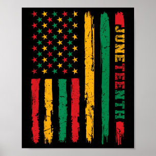 Affiche Histoire de l'Amérique africaine Drapeau 1865