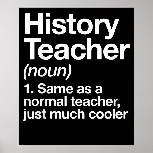 Affiche Histoire Définition de l'enseignant Retour école P (Devant)