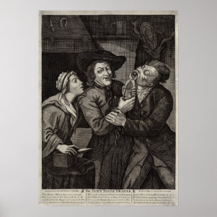 Affiche Histoire dentaire Dentiste Caricature antique amus