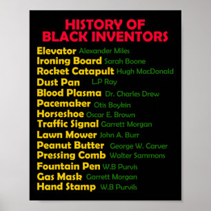 Affiche Histoire Des Inventeurs Noirs Mois De L'Histoire N