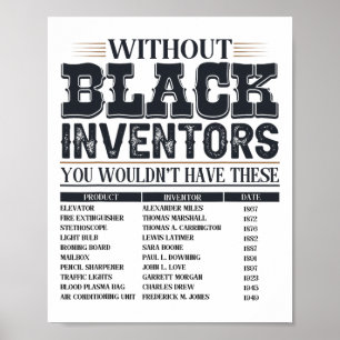 Affiche Histoire des inventeurs noirs oubliés Histoire des