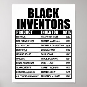 Affiche Histoire des inventeurs noirs oubliés Histoire des
