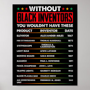 Affiche Histoire des inventeurs noirs oubliés Histoire des