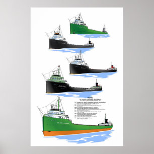 Affiche Histoire des navires du musée James M. Schoonmaker