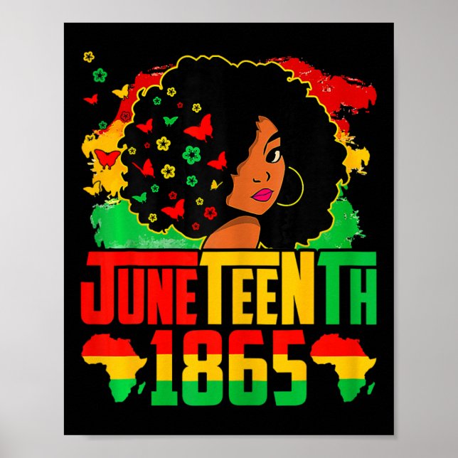 Affiche Histoire des Noirs Juneteenth est mon jour de l'in (Devant)
